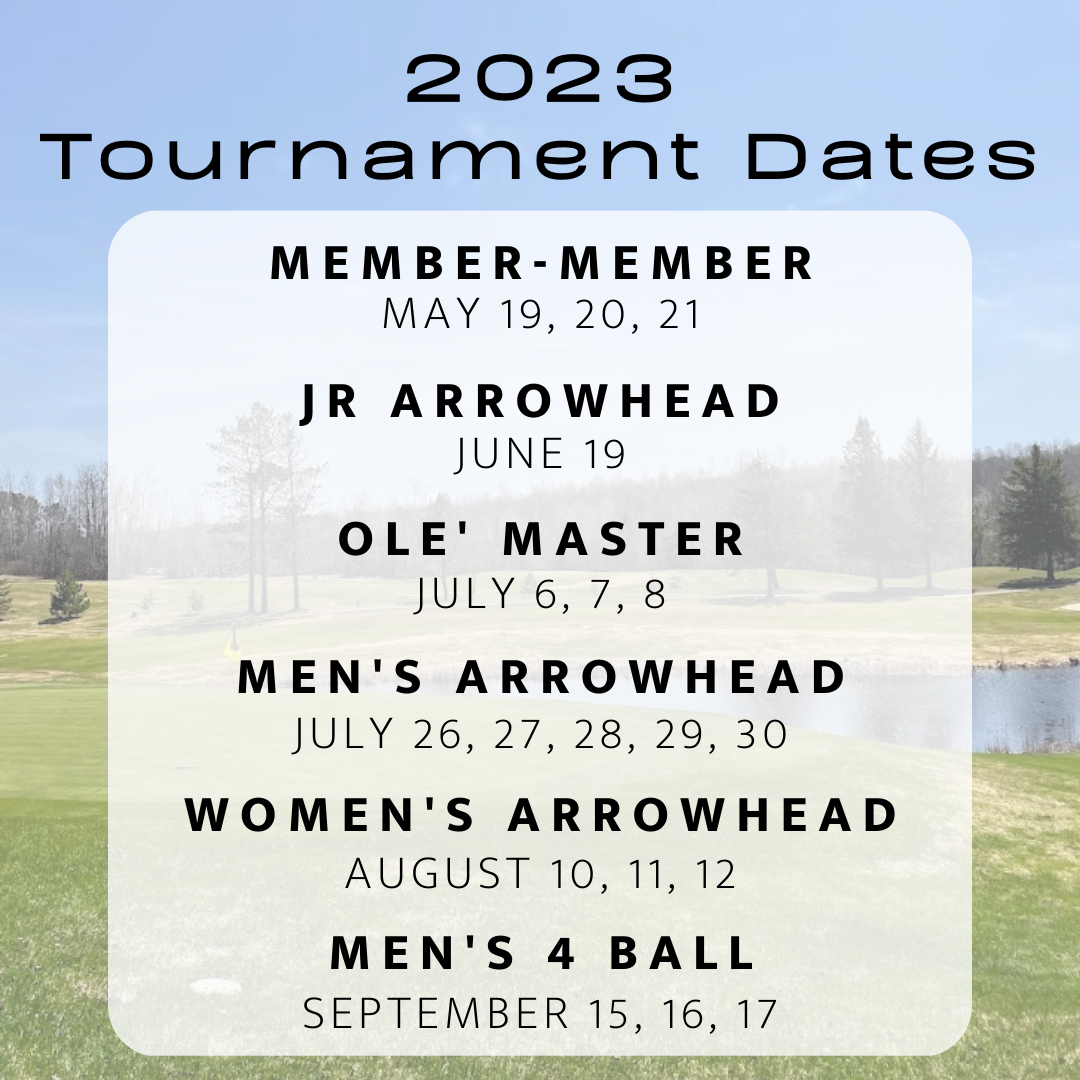 2023 Tournament Dates
